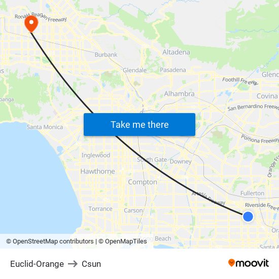 Euclid-Orange to Csun map