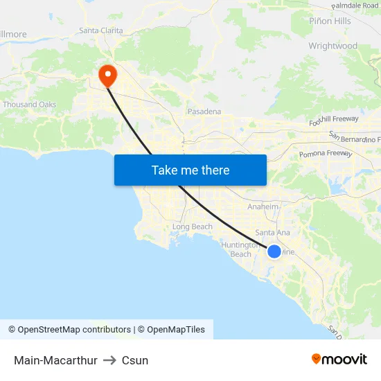 Main-Macarthur to Csun map