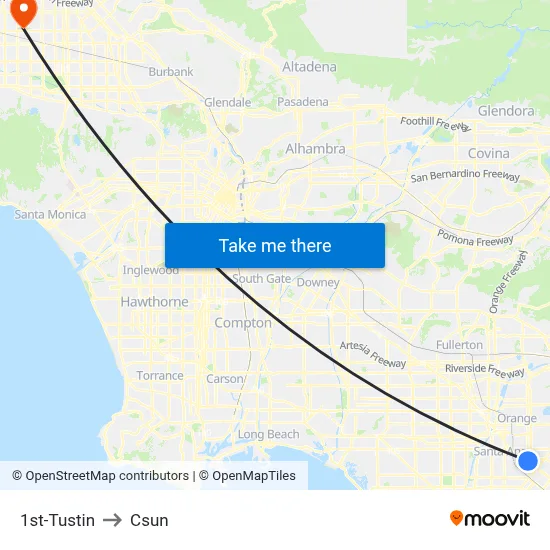 1st-Tustin to Csun map