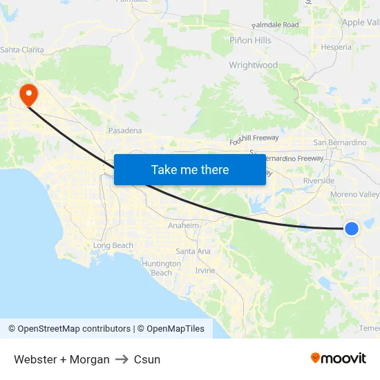 Webster + Morgan to Csun map