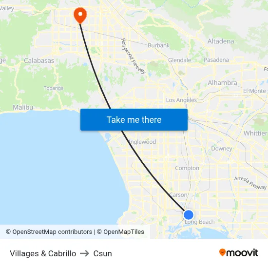 Villages & Cabrillo to Csun map