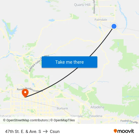47th St. E. & Ave. S to Csun map