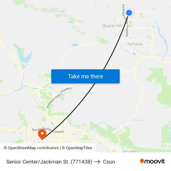 Senior Center/Jackman St. (771438) to Csun map