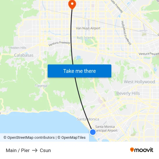 Main / Pier to Csun map