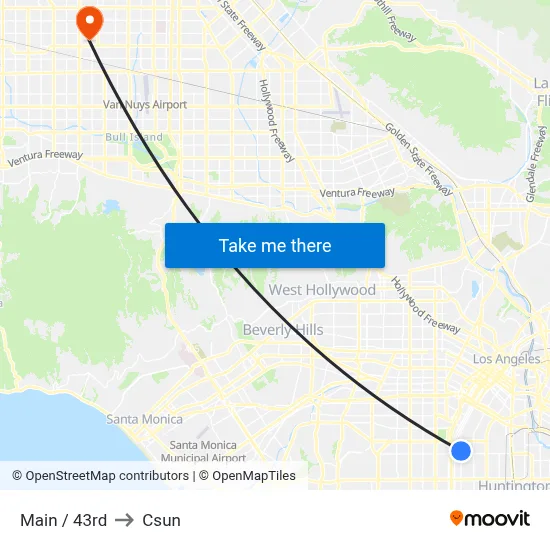 Main / 43rd to Csun map