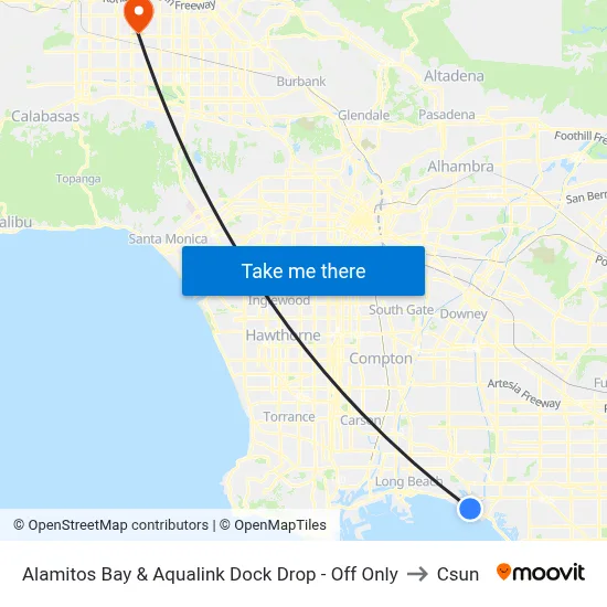 Alamitos Bay & Aqualink Dock Drop - Off Only to Csun map