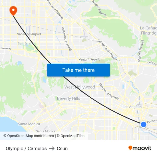 Olympic / Camulos to Csun map