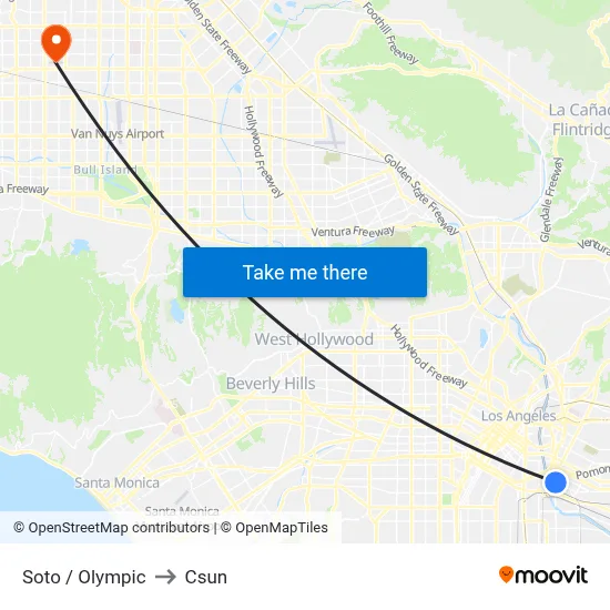Soto / Olympic to Csun map