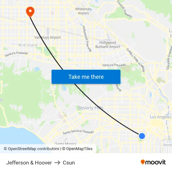 Jefferson & Hoover to Csun map