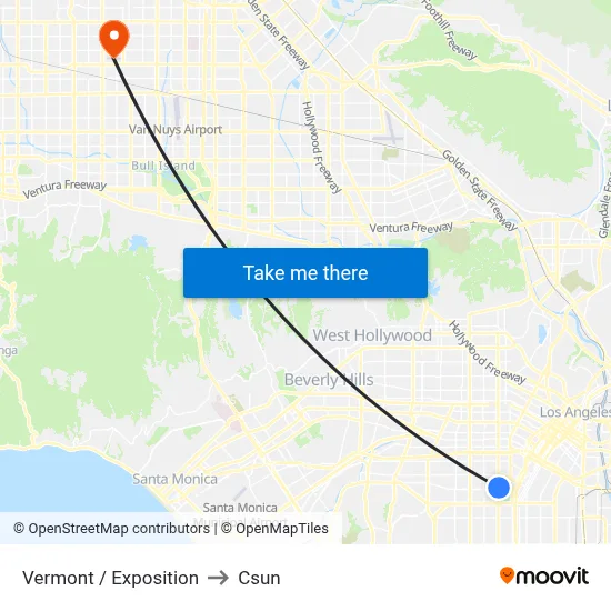 Vermont / Exposition to Csun map