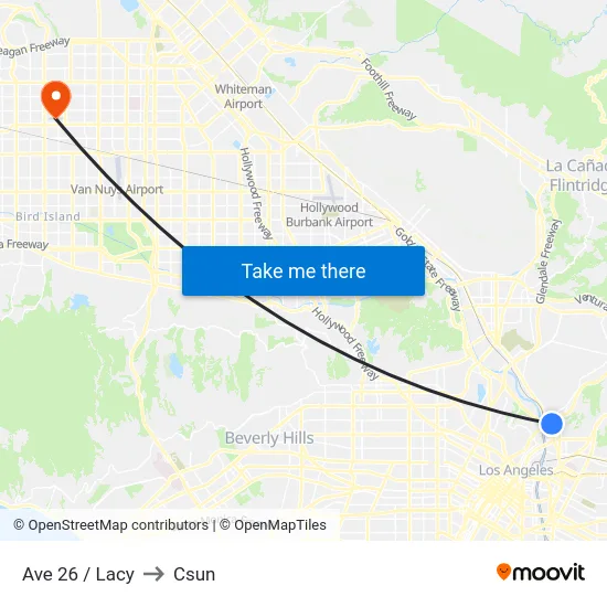 Ave 26 / Lacy to Csun map