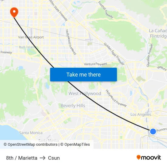 8th / Marietta to Csun map