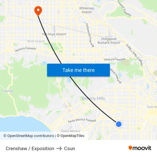 Crenshaw / Exposition to Csun map
