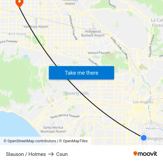 Slauson / Holmes to Csun map