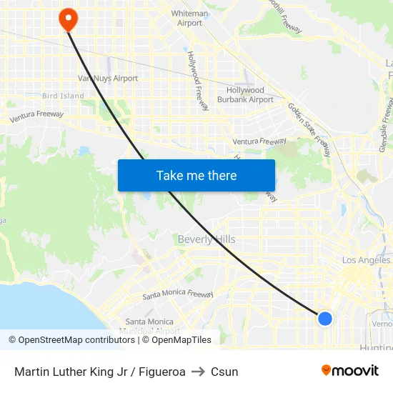 Martin Luther King Jr / Figueroa to Csun map