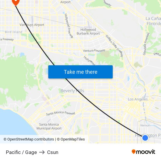 Pacific / Gage to Csun map