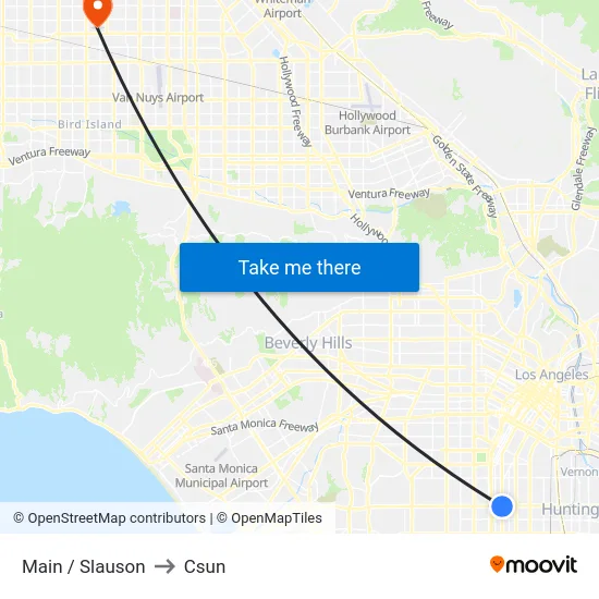 Main / Slauson to Csun map