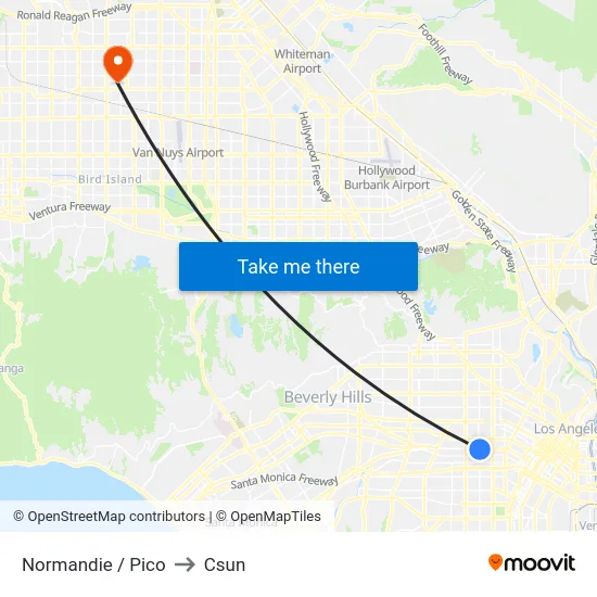 Normandie / Pico to Csun map