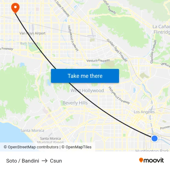 Soto / Bandini to Csun map