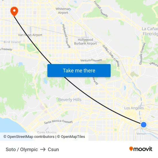 Soto / Olympic to Csun map