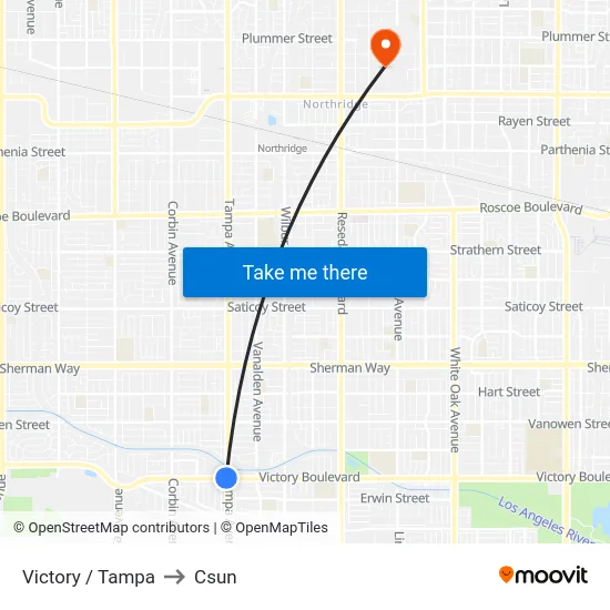 Victory / Tampa to Csun map
