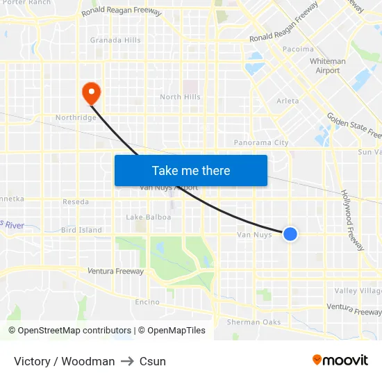 Victory / Woodman to Csun map