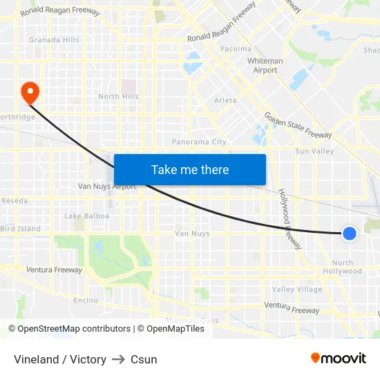 Vineland / Victory to Csun map