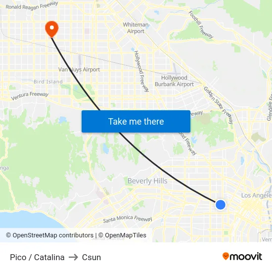 Pico / Catalina to Csun map