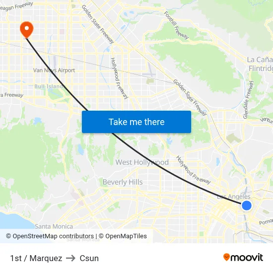 1st / Marquez to Csun map