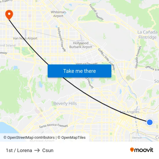 1st / Lorena to Csun map