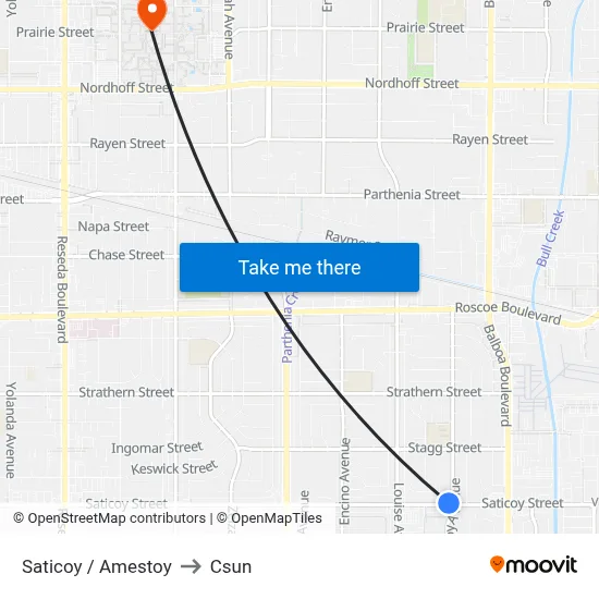 Saticoy / Amestoy to Csun map