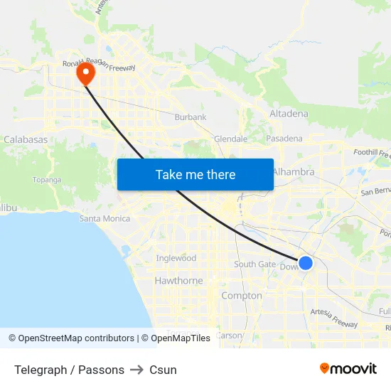 Telegraph / Passons to Csun map