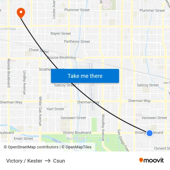 Victory / Kester to Csun map