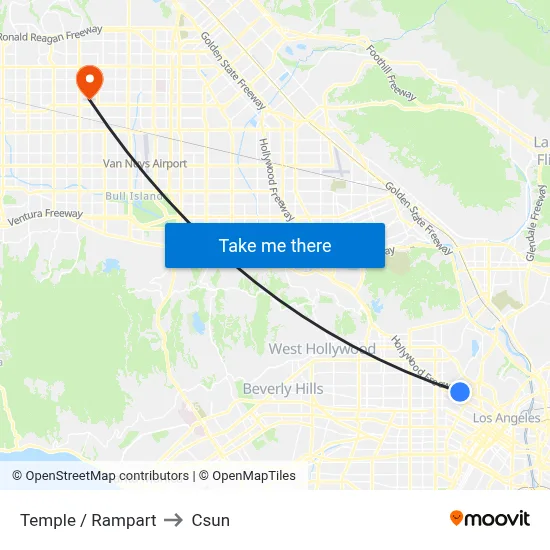 Temple / Rampart to Csun map