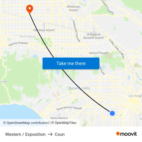 Western / Exposition to Csun map