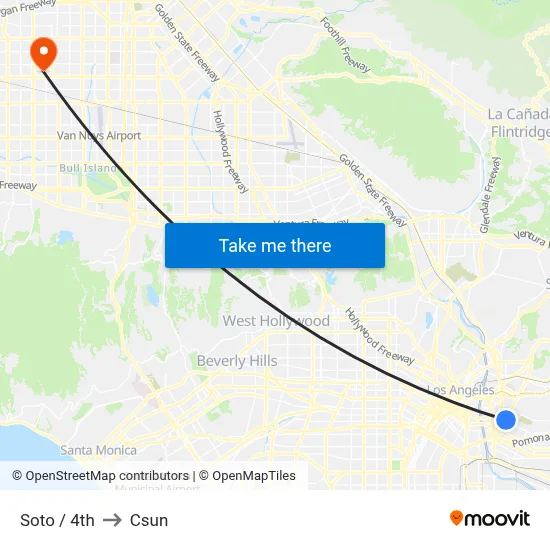 Soto / 4th to Csun map