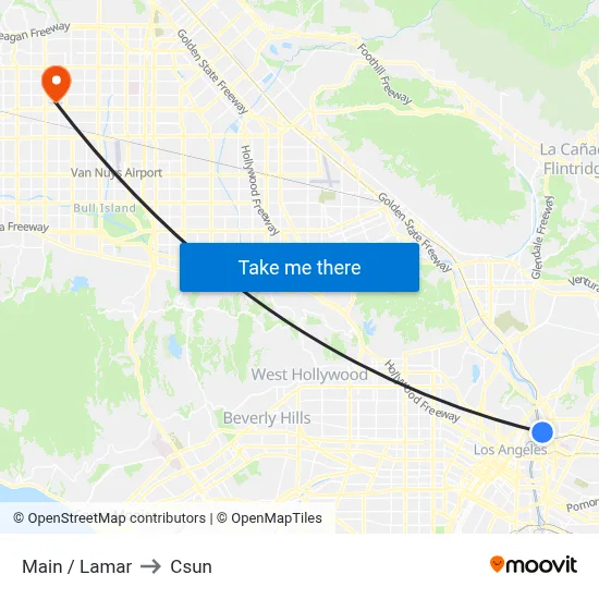 Main / Lamar to Csun map