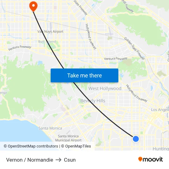 Vernon / Normandie to Csun map