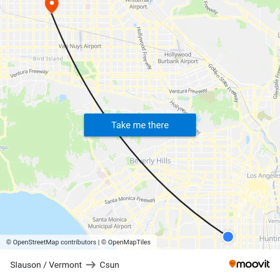 Slauson / Vermont to Csun map