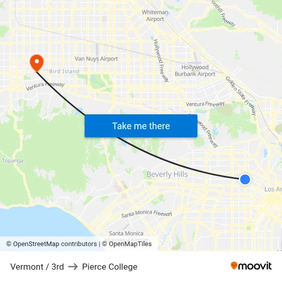 Vermont / 3rd to Pierce College map