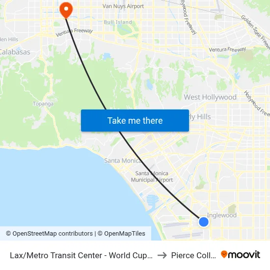 Lax/Metro Transit Center - World Cup Service to Pierce College map