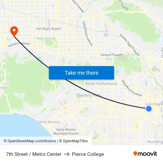 7th Street / Metro Center to Pierce College map