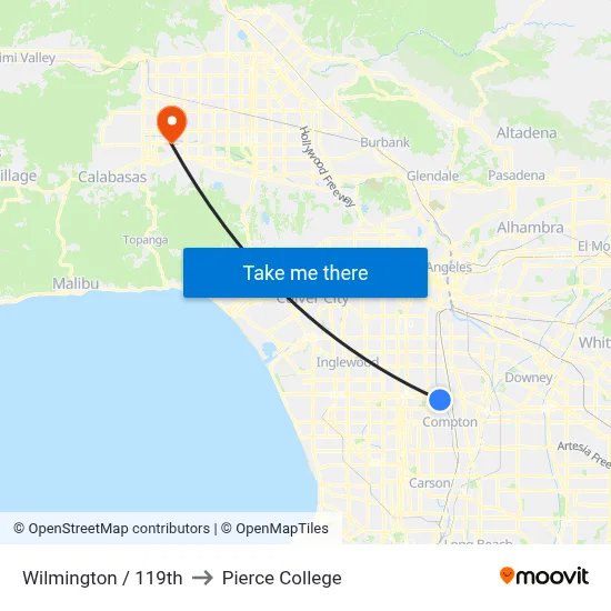 Wilmington / 119th to Pierce College map