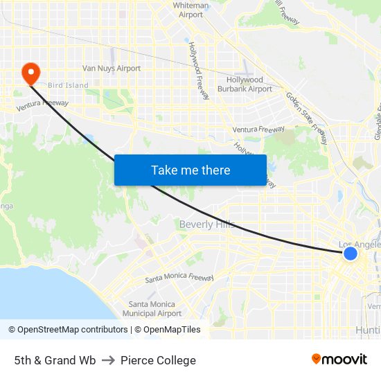 5th & Grand  Wb to Pierce College map