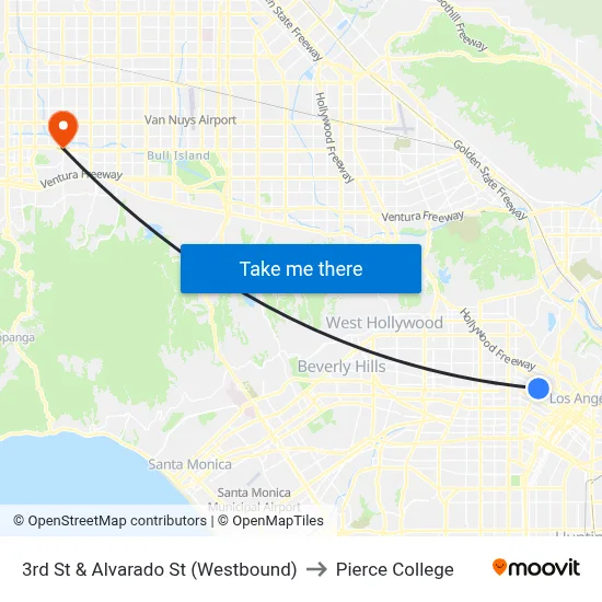 3rd St & Alvarado St (Westbound) to Pierce College map