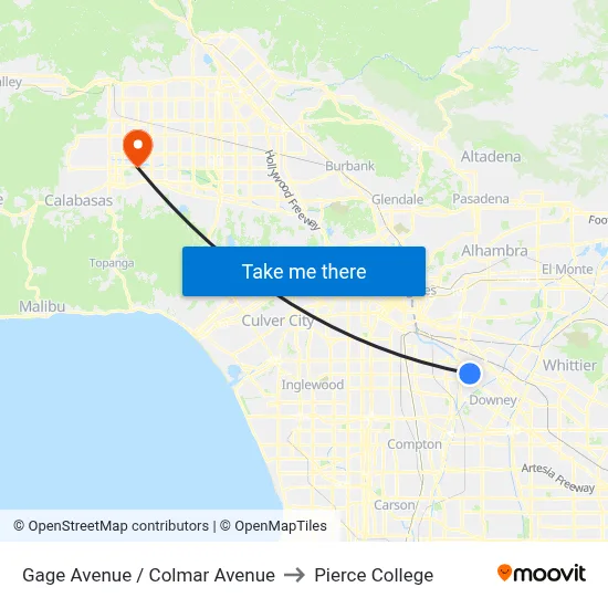 Gage Avenue / Colmar Avenue to Pierce College map
