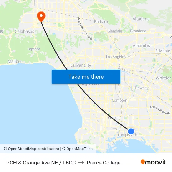 PCH & Orange Ave NE / LBCC to Pierce College map