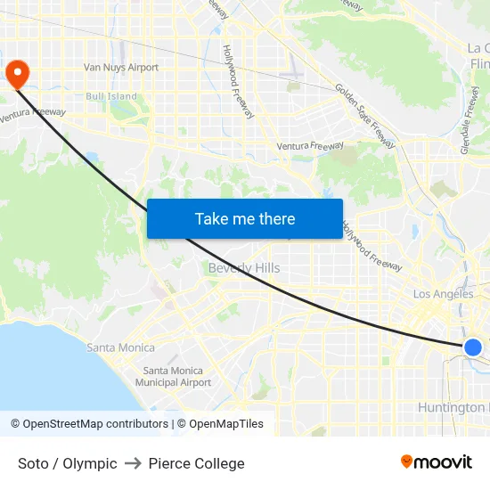 Soto / Olympic to Pierce College map