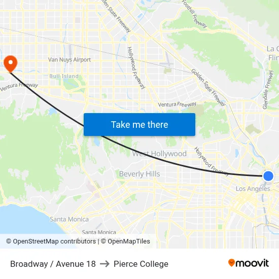 Broadway / Avenue 18 to Pierce College map