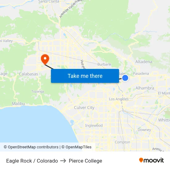 Eagle Rock / Colorado to Pierce College map